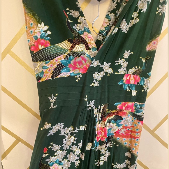 Green Peacock ModCloth Ruby Rocks Martini Maxi Dress - Picture 1 of 9